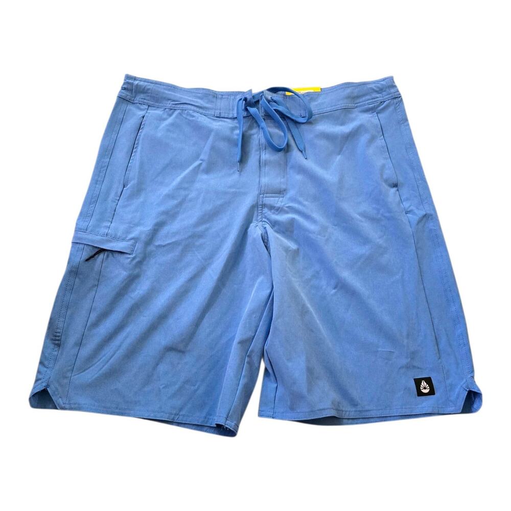O'Rageous Swim Heather True Board Short Men SZ L Heather Azure Blue NWT